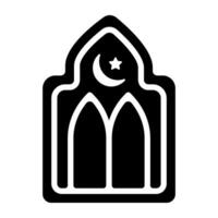 de moda mezquita ventana vector