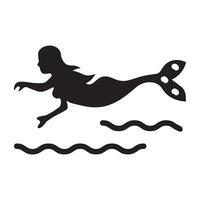 Trendy Swimming Mermaid vector