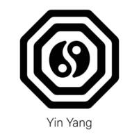 Trendy Yin Yang vector