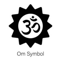 Trendy Om Symbol vector