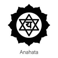 Trendy Anahata Concepts vector