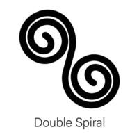 de moda doble espiral vector