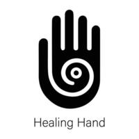 Trendy Healing Hand vector