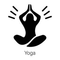 Trendy Yoga Concepts vector