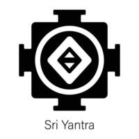 Trendy Sri Yantra vector