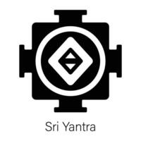 Trendy Sri Yantra vector