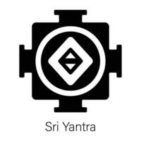 de moda sri yantra vector