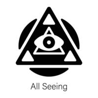 Trendy All Seeing vector