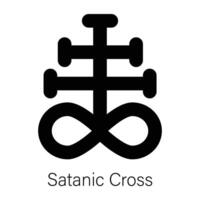Trendy Satanic Cross vector