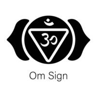 Trendy Om Sign vector