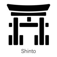 Trendy Shinto Concepts vector