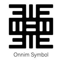 Trendy Onnim Symbol vector