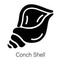 Trendy Conch Shell vector