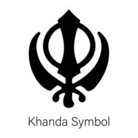 Trendy Khanda Symbol vector