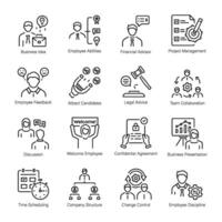 Set of HR Services Linear Icons vector