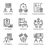 Handy Set of HR Linear Icons vector