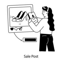 Trendy Sale Post vector