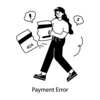 Trendy Payment Error vector
