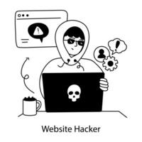Trendy Website Hacker vector