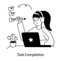 Trendy Task Completion vector