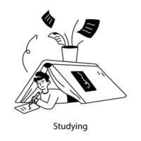 Trendy Studying Concepts vector