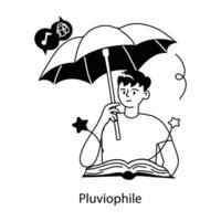 Trendy Pluviophile Concepts vector