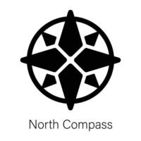 Trendy North Compass vector