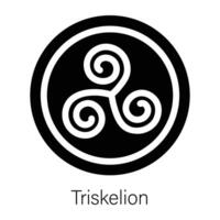 conceptos de triskelion de moda vector