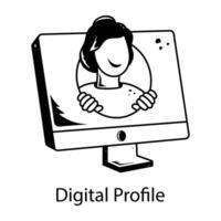 Trendy Digital Profile vector
