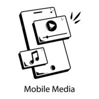 Trendy Mobile Media vector