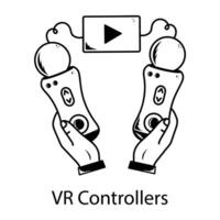 Trendy VR Controllers vector