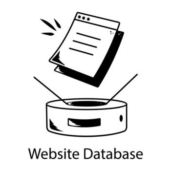Trendy Website Database vector