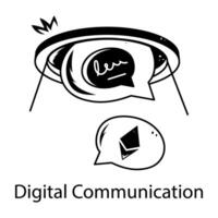 Trendy Digital Communication vector