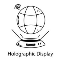 Trendy Holographic Display vector
