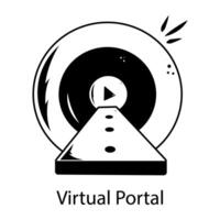 Trendy Virtual Portal vector