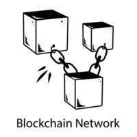 Trendy Blockchain Network vector