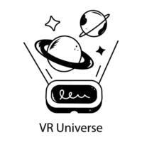 Trendy VR Universe vector