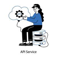 Trendy API Service vector