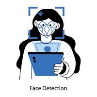 Trendy Face Detection vector