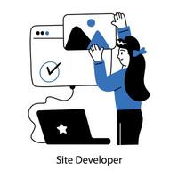 Trendy Site Developer vector