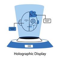 Trendy Holographic Display vector