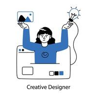 Trendy Creative Designer vector