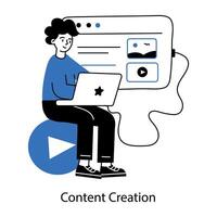 Trendy Content Creation vector