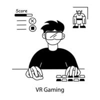 Trendy VR Gaming vector