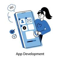 Trendy App Development vector