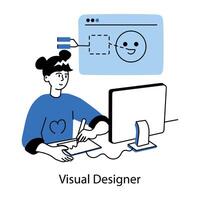 Trendy Visual Designer vector