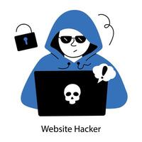 Trendy Website Hacker vector