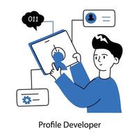 Trendy Profile Developer vector