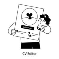 Trendy CV Editor vector