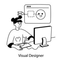 Trendy Visual Designer vector